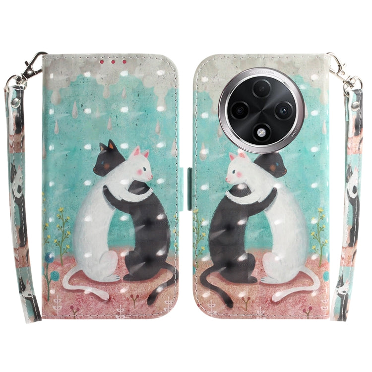 Custodia per telefono in pelle flip orizzontale colorata 3D, For OPPO A3 Pro 5G, For OPPO F25 Pro 5G Global