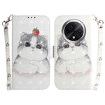 Custodia per telefono in pelle flip orizzontale colorata 3D, For OPPO A3 Pro 5G, For OPPO F25 Pro 5G Global