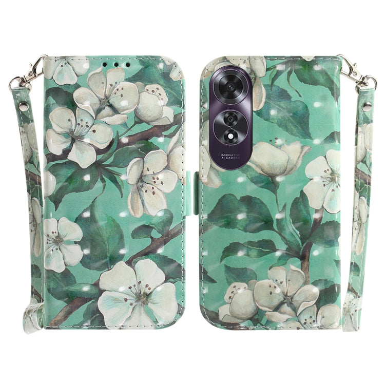 Custodia per telefono in pelle flip orizzontale colorata 3D, For OPPO K12x, For OPPO A60 4G