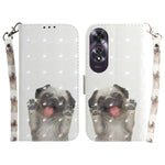 Custodia per telefono in pelle flip orizzontale colorata 3D, For OPPO K12x, For OPPO A60 4G