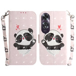 Custodia per telefono in pelle flip orizzontale colorata 3D, For OPPO K12x, For OPPO A60 4G