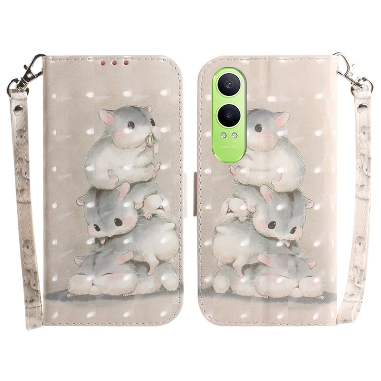 Custodia per telefono in pelle flip orizzontale colorata 3D, For OPPO K12x, For OPPO A60 4G