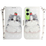 Custodia per telefono in pelle flip orizzontale colorata 3D, For OPPO K12x, For OPPO A60 4G