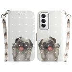 Custodia per telefono in pelle flip orizzontale colorata 3D, For OPPO Reno12 Pro 5G Global, For OPPO Reno12 5G Global
