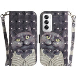 Custodia per telefono in pelle flip orizzontale colorata 3D, For OPPO Reno12 Pro 5G Global, For OPPO Reno12 5G Global