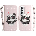 Custodia per telefono in pelle flip orizzontale colorata 3D, For OPPO Reno12 Pro 5G Global, For OPPO Reno12 5G Global