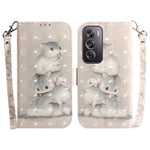 Custodia per telefono in pelle flip orizzontale colorata 3D, For OPPO Reno12 Pro 5G Global, For OPPO Reno12 5G Global