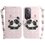 Custodia per telefono in pelle flip orizzontale colorata 3D, For OPPO Reno12 Pro 5G Global, For OPPO Reno12 5G Global
