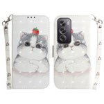 Custodia per telefono in pelle flip orizzontale colorata 3D, For OPPO Reno12 Pro 5G Global, For OPPO Reno12 5G Global
