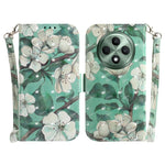 Custodia per telefono in pelle flip orizzontale colorata 3D, For OPPO A5x 5G / A3 4G / 5G / A3x 4G / 5G, For OPPO Reno12 F 5G