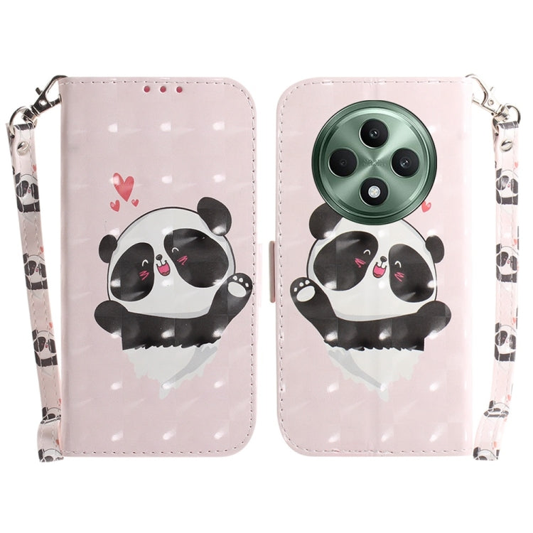 Custodia per telefono in pelle flip orizzontale colorata 3D, For OPPO A5x 5G / A3 4G / 5G / A3x 4G / 5G, For OPPO Reno12 F 5G