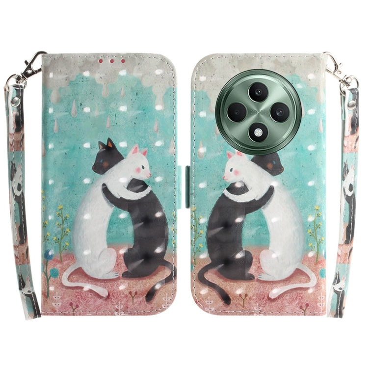 Custodia per telefono in pelle flip orizzontale colorata 3D, For OPPO A5x 5G / A3 4G / 5G / A3x 4G / 5G, For OPPO Reno12 F 5G