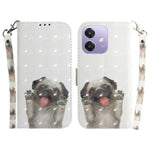 Custodia per telefono in pelle flip orizzontale colorata 3D, For OPPO A5x 5G / A3 4G / 5G / A3x 4G / 5G, For OPPO Reno12 F 5G