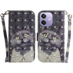 Custodia per telefono in pelle flip orizzontale colorata 3D, For OPPO A5x 5G / A3 4G / 5G / A3x 4G / 5G, For OPPO Reno12 F 5G
