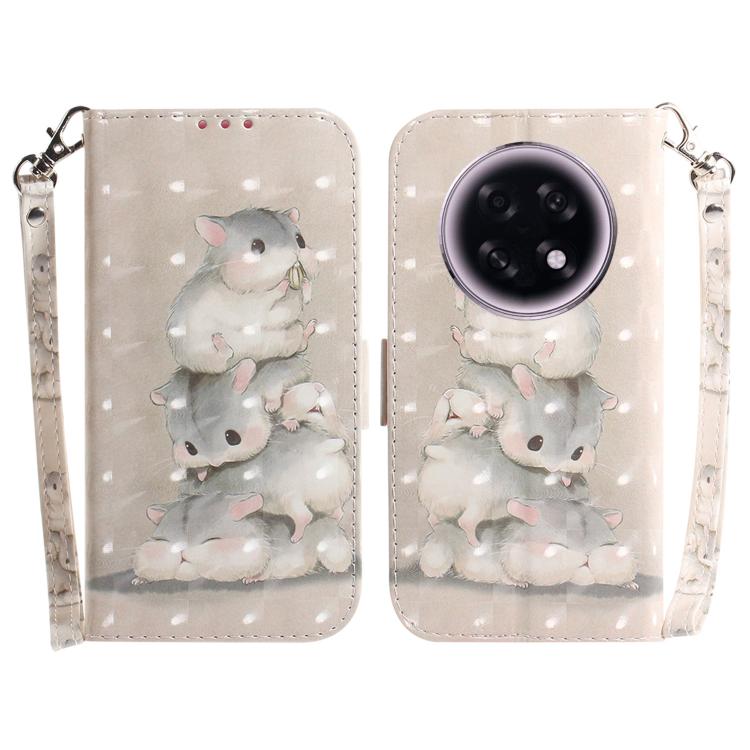 Custodia per telefono in pelle flip orizzontale colorata 3D, For OPPO Reno15 5G Global, For OPPO A6 GT 5G