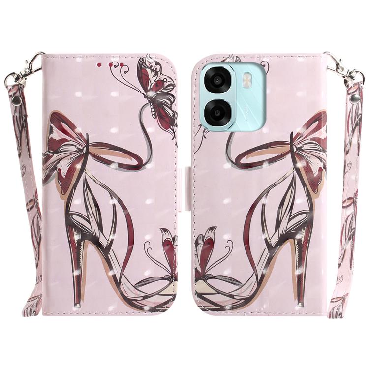 Custodia per telefono in pelle flip orizzontale colorata 3D, For OPPO A6 / A6s / A6t / A6x 4G / 5G Global, For OPPO Reno15 Pro Max 5G / Reno15 Pro India