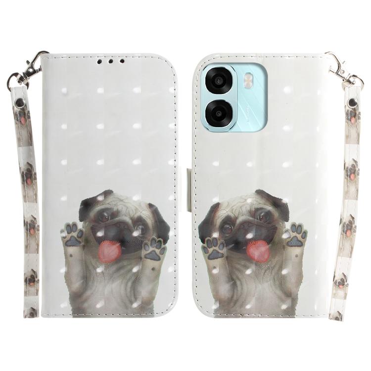 Custodia per telefono in pelle flip orizzontale colorata 3D, For OPPO A6 / A6s / A6t / A6x 4G / 5G Global, For OPPO Reno15 Pro Max 5G / Reno15 Pro India