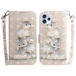 Custodia per telefono in pelle flip orizzontale colorata 3D, For OPPO Reno15 5G Global, For OPPO A6 GT 5G