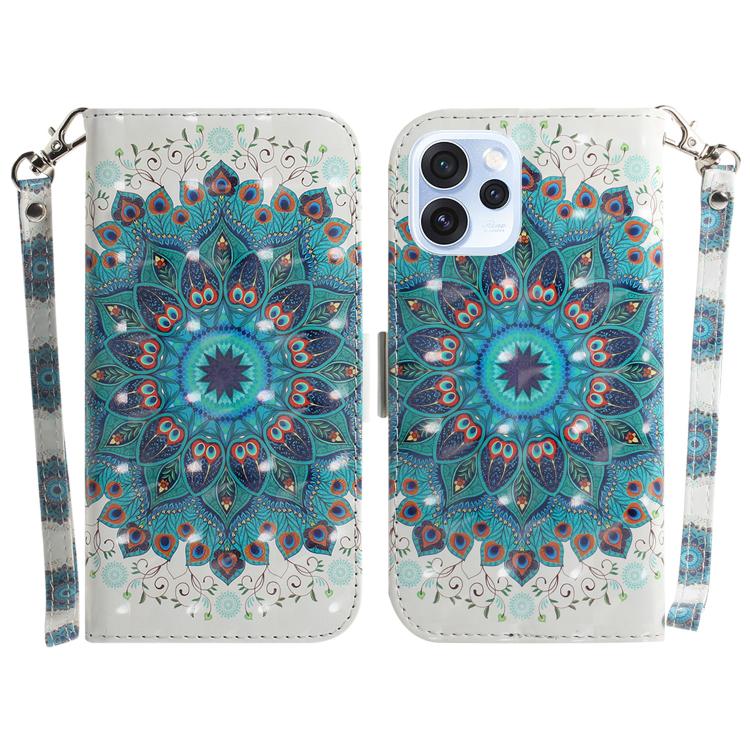 Custodia per telefono in pelle flip orizzontale colorata 3D, For OPPO Reno15 Pro 5G / Reno15 Pro Mini 5G, For OPPO Reno15 F 5G Global