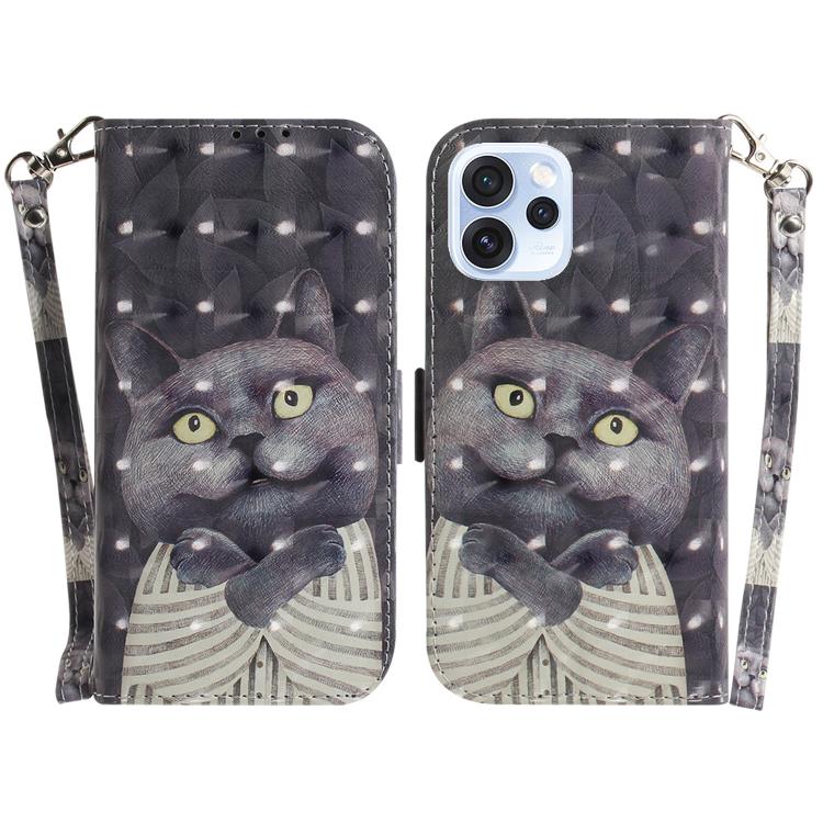 Custodia per telefono in pelle flip orizzontale colorata 3D, For OPPO Reno15 Pro 5G / Reno15 Pro Mini 5G, For OPPO Reno15 F 5G Global