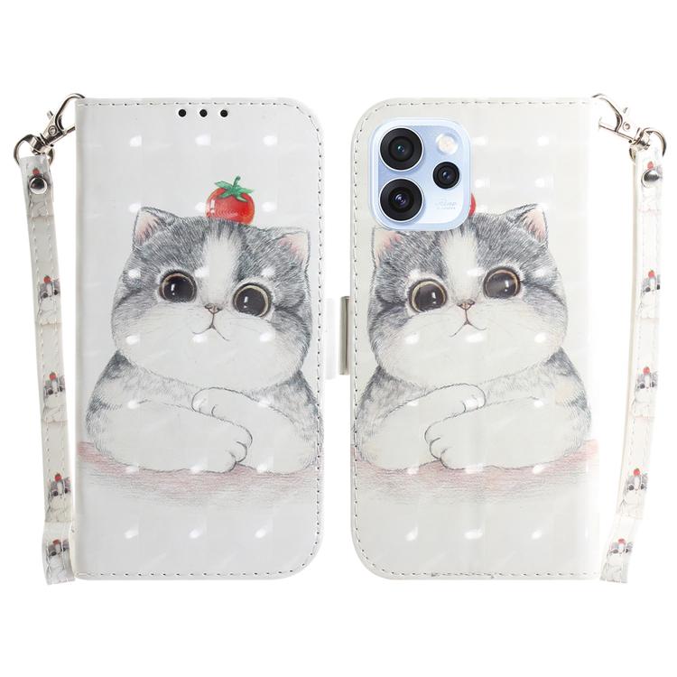 Custodia per telefono in pelle flip orizzontale colorata 3D, For OPPO Reno15 Pro 5G / Reno15 Pro Mini 5G, For OPPO Reno15 F 5G Global