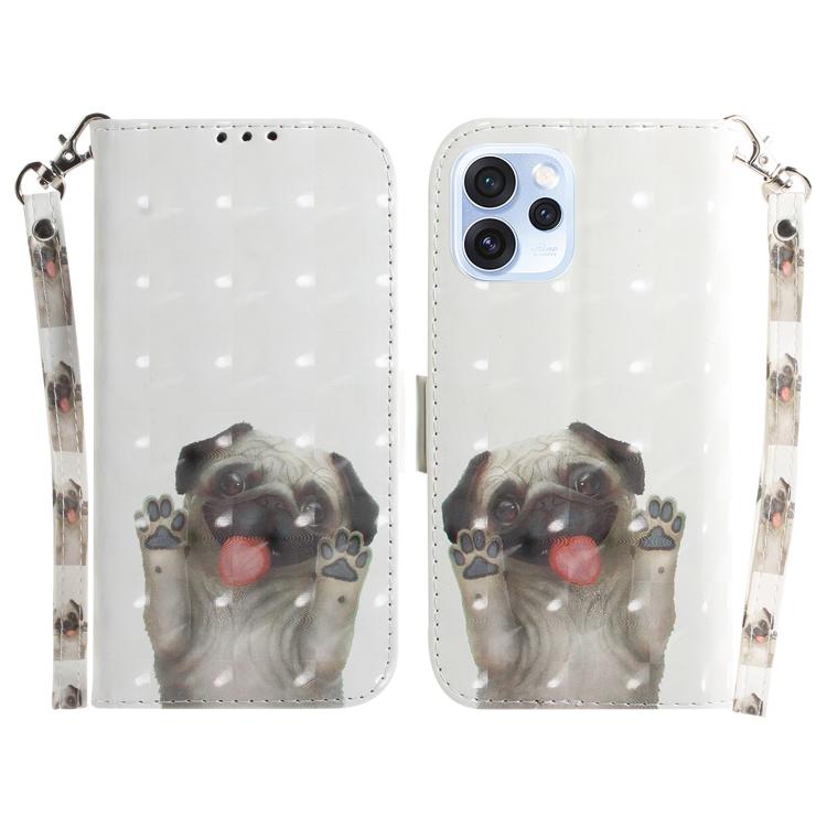 Custodia per telefono in pelle flip orizzontale colorata 3D, For OPPO A6 / A6s / A6t / A6x 4G / 5G Global, For OPPO Reno15 Pro Max 5G / Reno15 Pro India