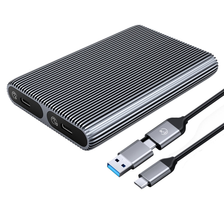 ORICO AM2C3-2SN Custodia SSD M.2 NVME + SATA a doppio alloggiamento, AM2C3-2SN