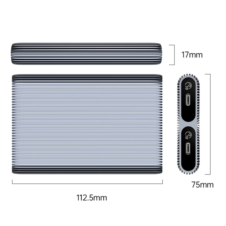 ORICO AM2C3-2SN Custodia SSD M.2 NVME + SATA a doppio alloggiamento, AM2C3-2SN