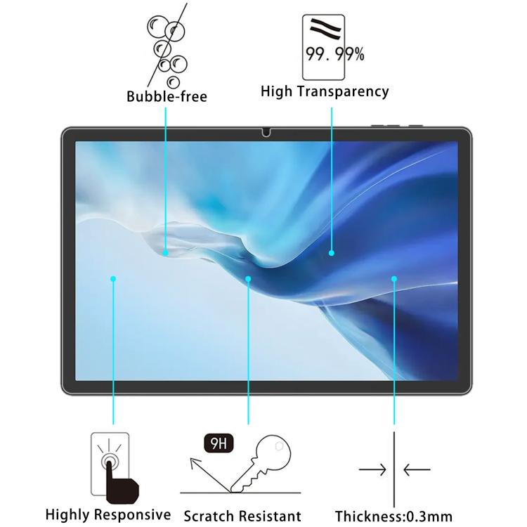 Pellicola in vetro temperato antideflagrante 9H 0,3 mm, For Doogee Tab E3 Pro 13 inch, For Doogee Tab A9 Pro Plus 11 inch, For Doogee Tab A9 10.1 inch, For Doogee Tab A9 Pro 10.1 inch, For Doogee Tab E3 Max 14 inch, For Doogee U12 12 inch              ...