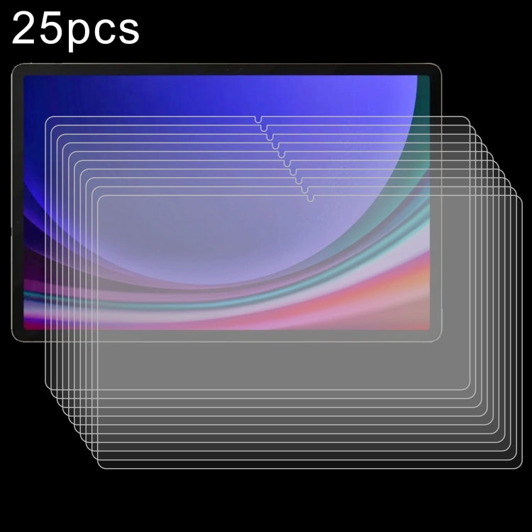 Pellicola in vetro temperato antideflagrante da 25 pezzi 9H 0,3 mm, For Galaxy Tab S12+ 12.4 inch, For Galaxy Tab S12 Ultra 14.6 inch, For Samsung Galaxy Tab S11 Ultra 14.6, For Samsung Galaxy Tab S10 FE+ 13.1, For Samsung Galaxy Tab S10 Ultra 14.6    ...