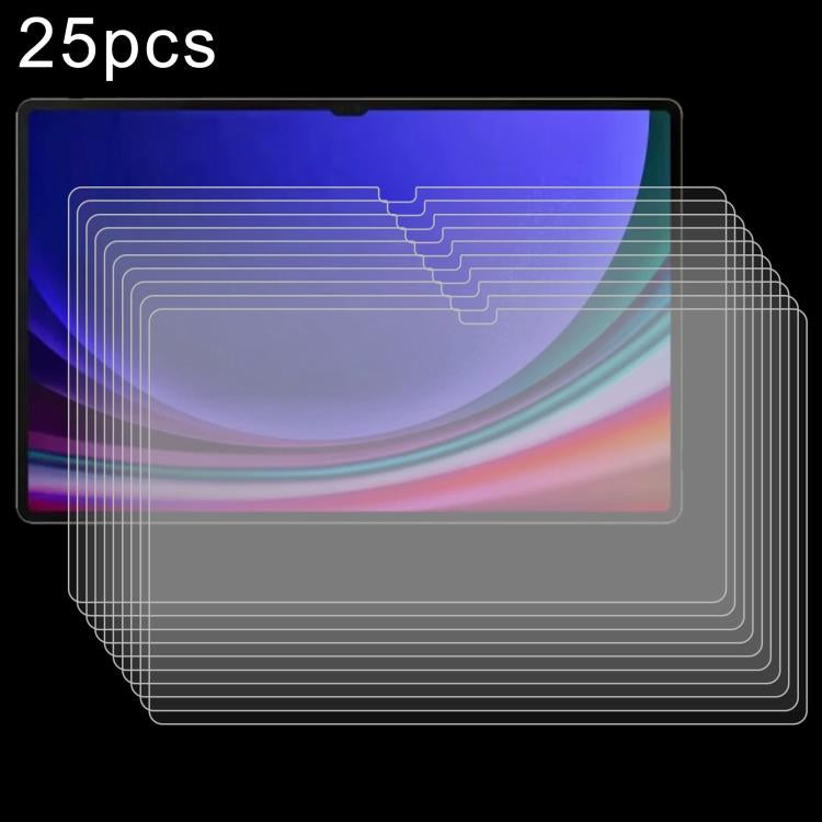 Pellicola in vetro temperato antideflagrante da 25 pezzi 9H 0,3 mm, For Galaxy Tab S12+ 12.4 inch, For Galaxy Tab S12 Ultra 14.6 inch, For Samsung Galaxy Tab S11 Ultra 14.6, For Samsung Galaxy Tab S10 FE+ 13.1, For Samsung Galaxy Tab S10 Ultra 14.6    ...
