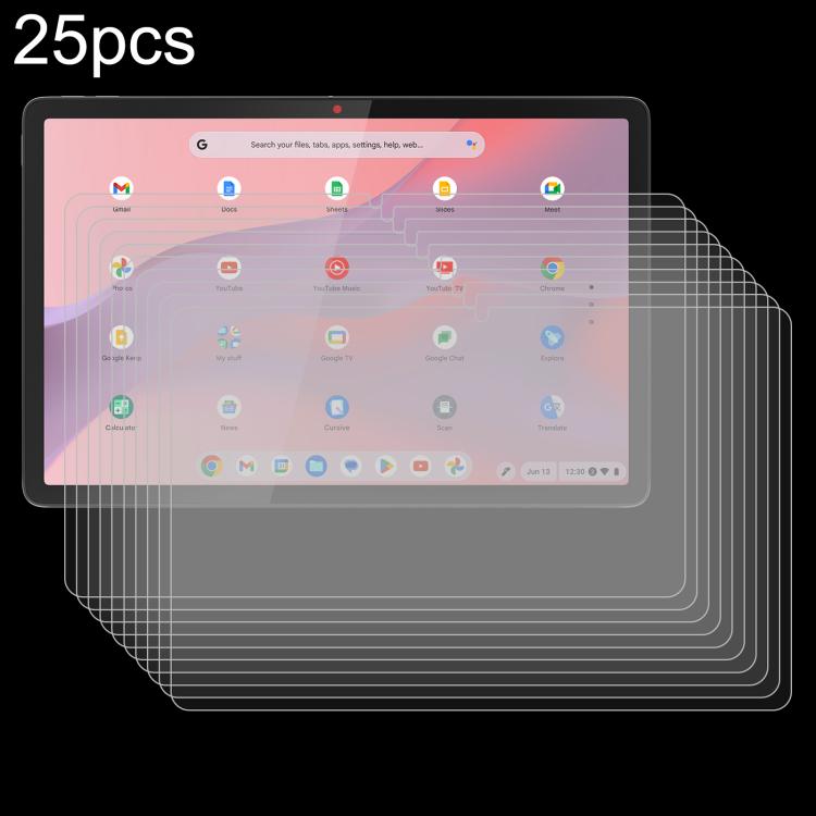 Pellicola in vetro temperato antideflagrante da 25 pezzi 9H 0,3 mm, For Lenovo Chromebook Duet EDu G2 10.95, For Lenovo IdeaPad Tablet 11 inch, For Lenovo Tab K11 Gen2 11 inch, For Lenovo Qitian D12 12.4 inch, For Lenovo Lecoo Pad 12.7 inch            ...