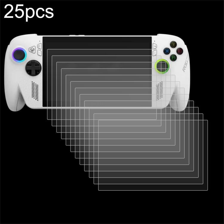 Pellicola in vetro temperato antideflagrante da 25 pezzi 9H 0,3 mm, For ASUS Xbox Ally 7.0 inch 2025, For ASUS Rog Ally X 7.0, For ASUS ROG Ally