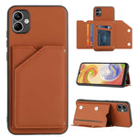 Custodia TPU e PU con slot carte per Samsung Galaxy A04