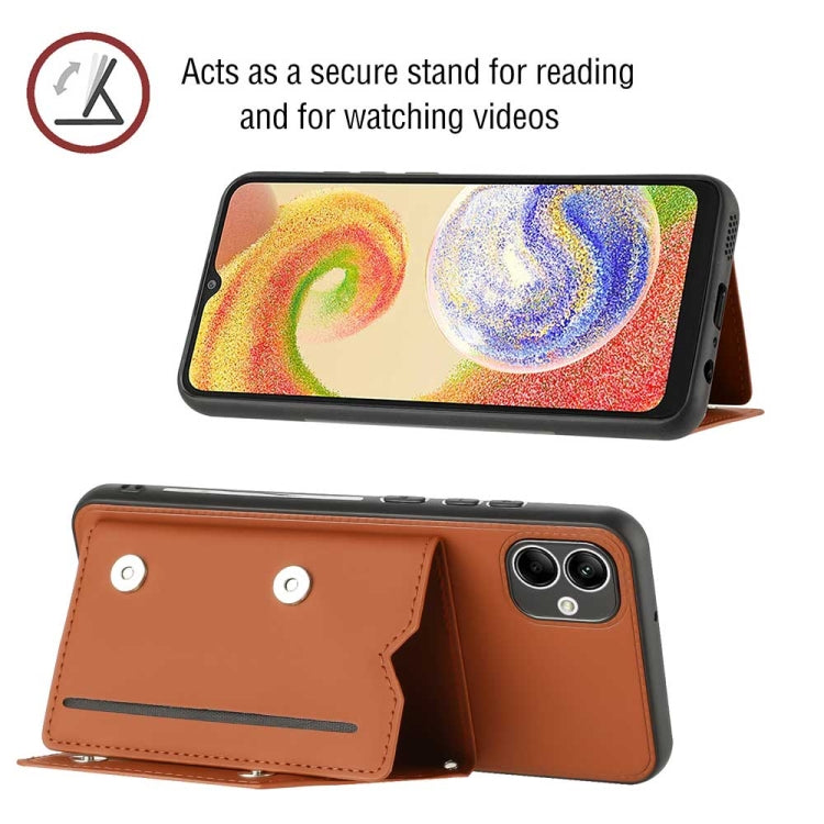Custodia TPU e PU con slot carte per Samsung Galaxy A04