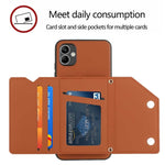Custodia TPU e PU con slot carte per Samsung Galaxy A04