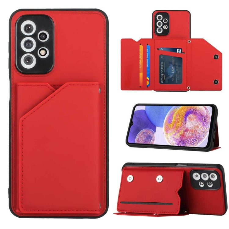 Custodia TPU e PU con slot carte per Samsung Galaxy A04
