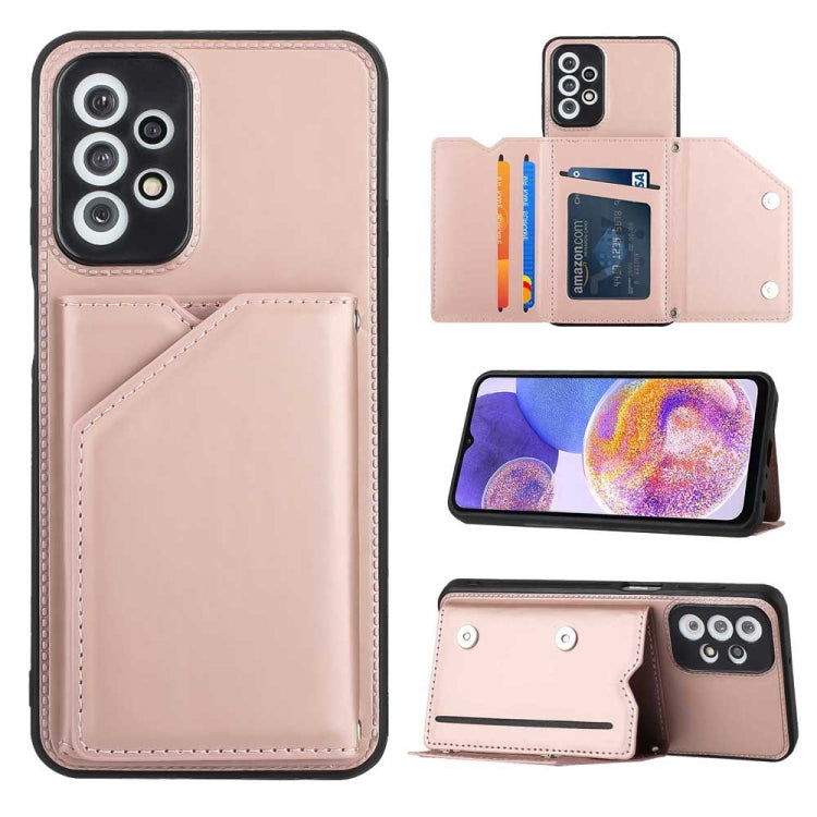 Custodia TPU e PU con slot carte per Samsung Galaxy A04