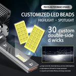 P15 1 paio D1S / D1R DC10-32V / 35W / 6000K / 4000LM IP68 Faro LED per auto impermeabile, D1S / D1R