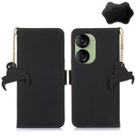 Custodia per telefono in pelle magnetica RFID in vera pelle, For Asus Zenfone 10 / Zenfone 9