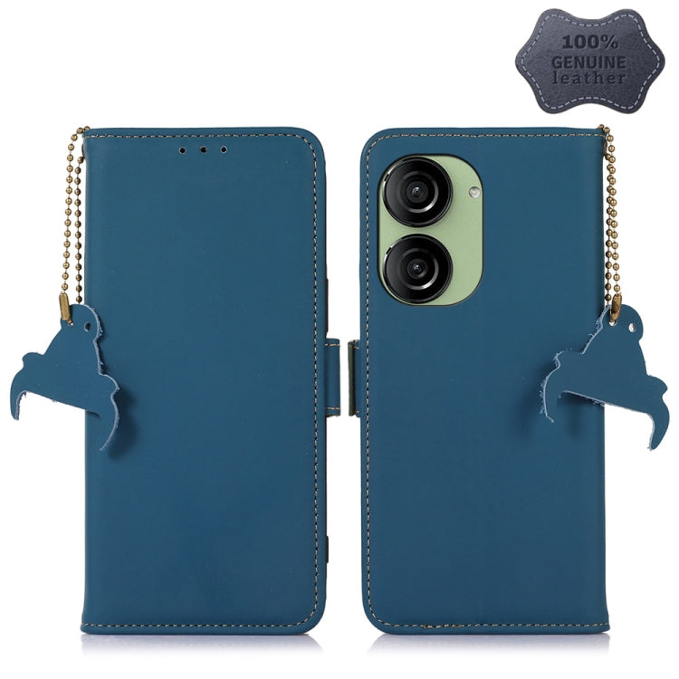 Custodia per telefono in pelle magnetica RFID in vera pelle, For Asus Zenfone 10 / Zenfone 9