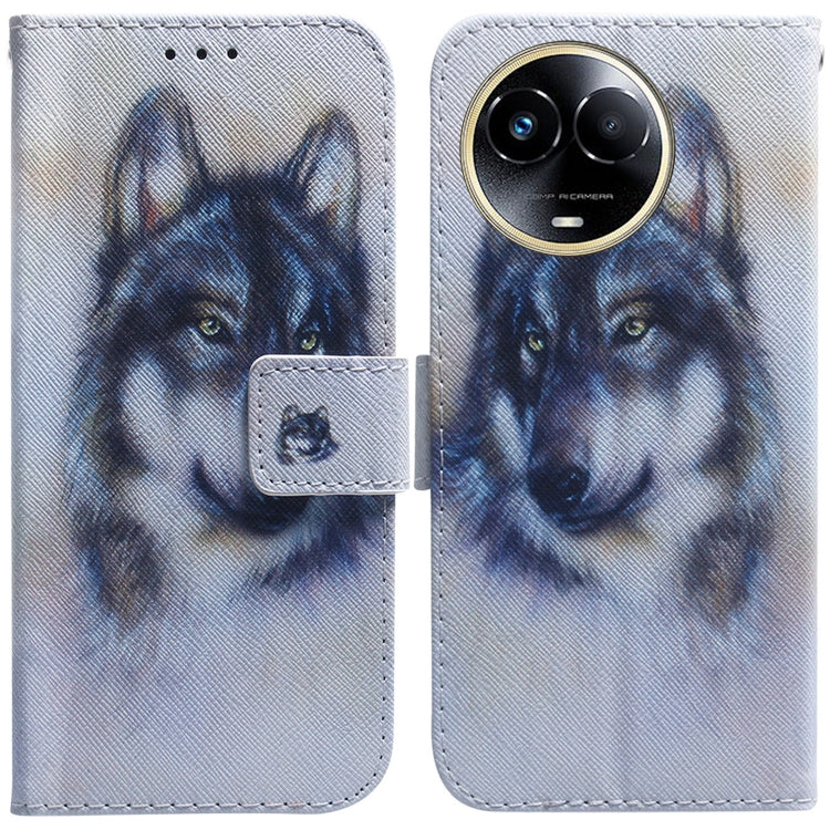 Custodia per cellulare in pelle flip con disegno colorato, For Realme 11 5G/Narzo 60 India Version, For Realme 11 5G Global