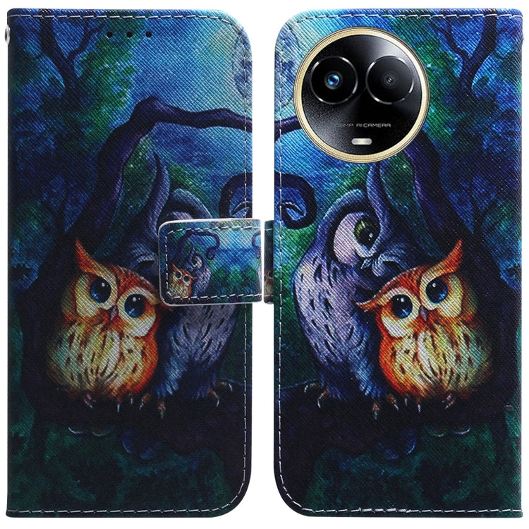 Custodia per cellulare in pelle flip con disegno colorato, For Realme 11 5G/Narzo 60 India Version, For Realme 11 5G Global