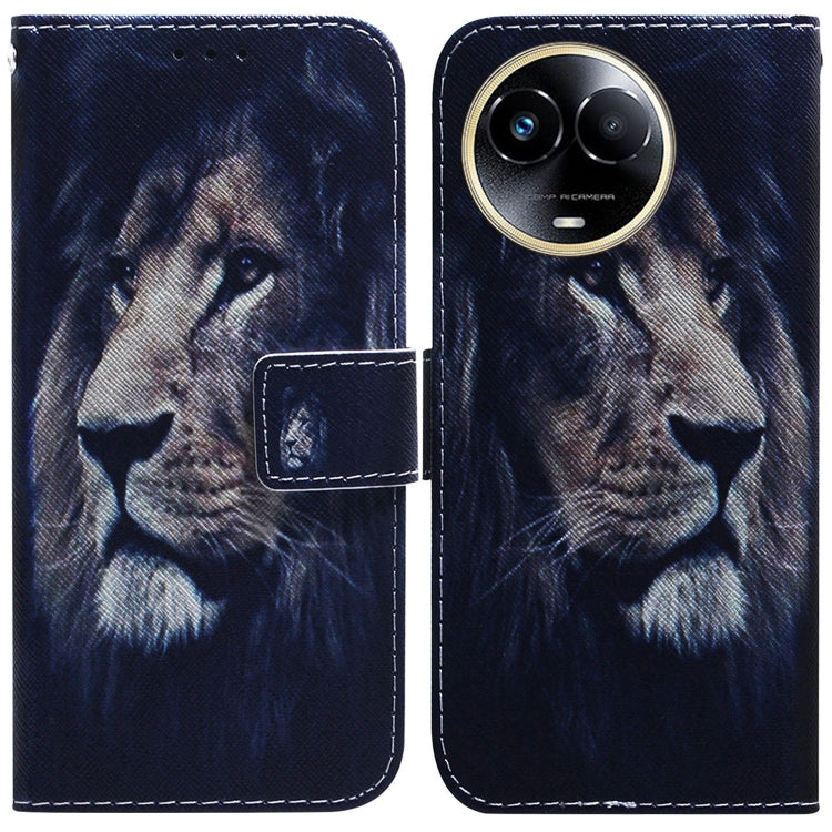 Custodia per cellulare in pelle flip con disegno colorato, For Realme 11 5G/Narzo 60 India Version, For Realme 11 5G Global