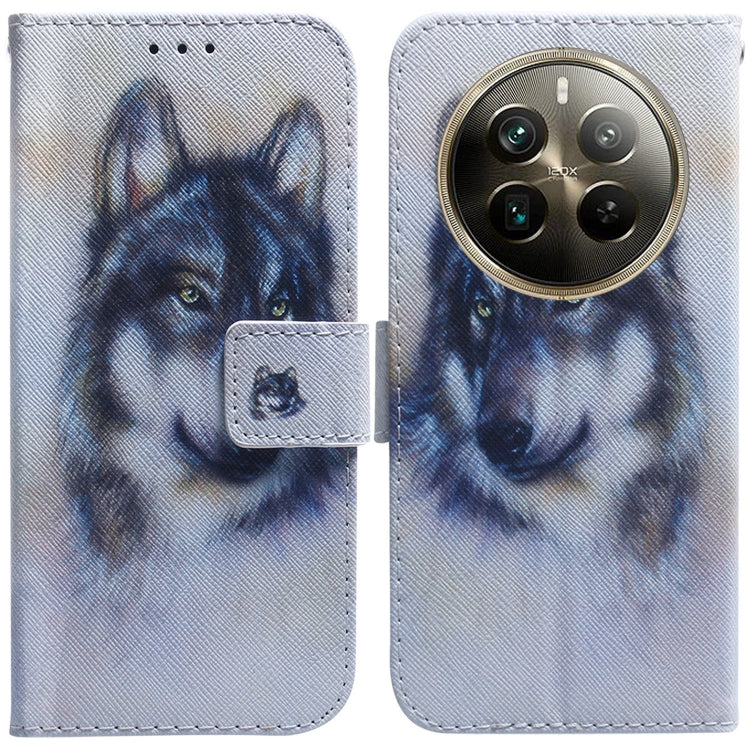 Custodia per cellulare in pelle flip con disegno colorato, For Realme 12+, For Realme 12 Pro+ Global