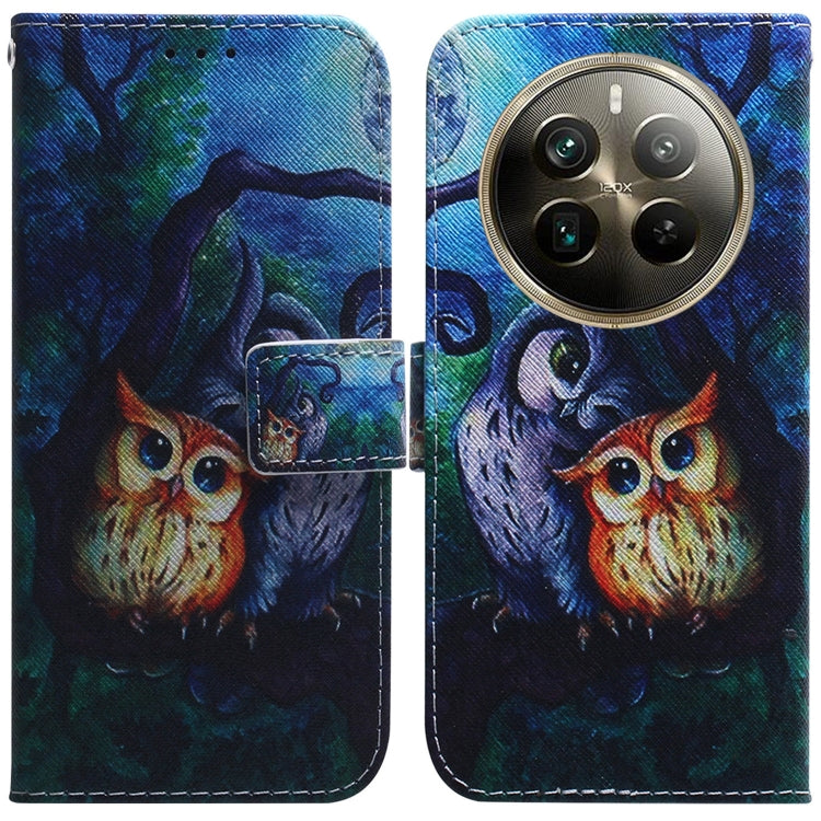 Custodia per cellulare in pelle flip con disegno colorato, For Realme 12+, For Realme 12 Pro+ Global
