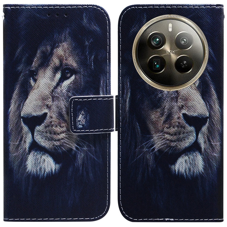 Custodia per cellulare in pelle flip con disegno colorato, For Realme 12+, For Realme 12 Pro+ Global