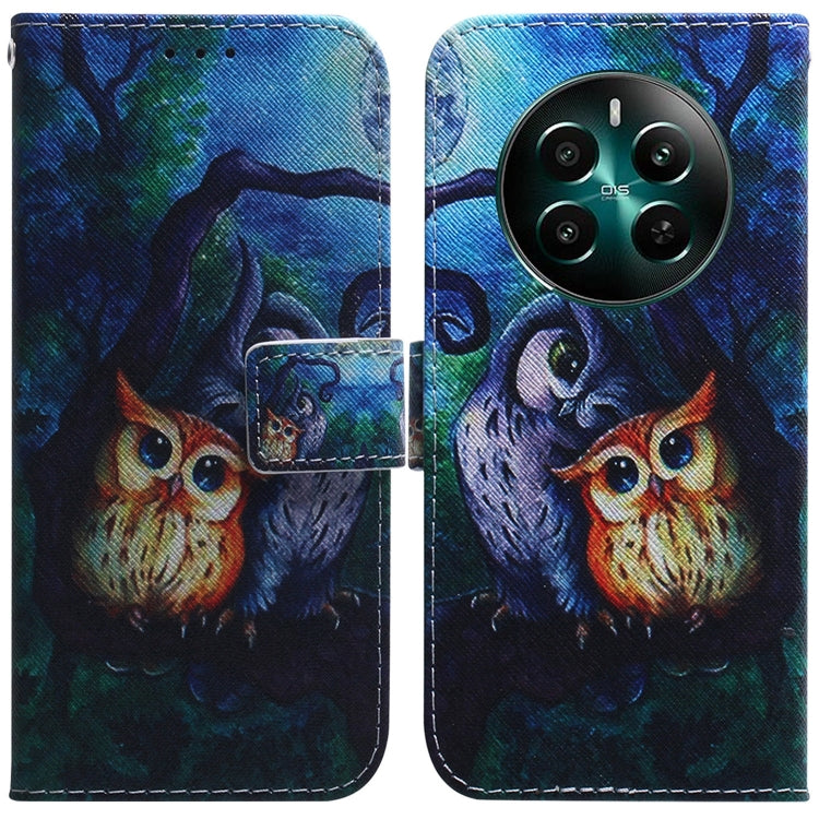 Custodia per cellulare in pelle flip con disegno colorato, For Realme 12+, For Realme 12 Pro+ Global