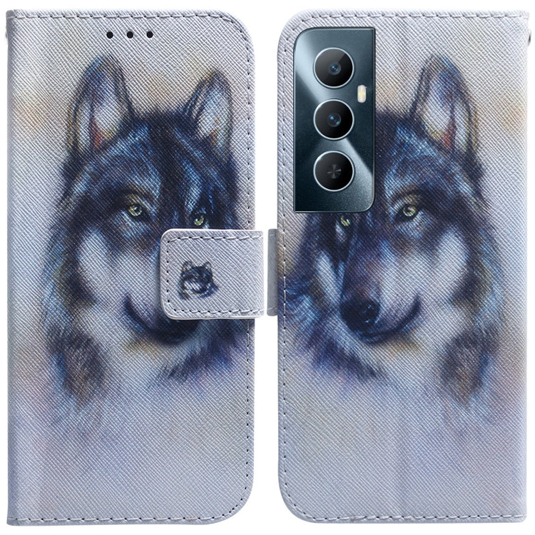 Custodia per cellulare in pelle flip con disegno colorato, For Realme C65 4G