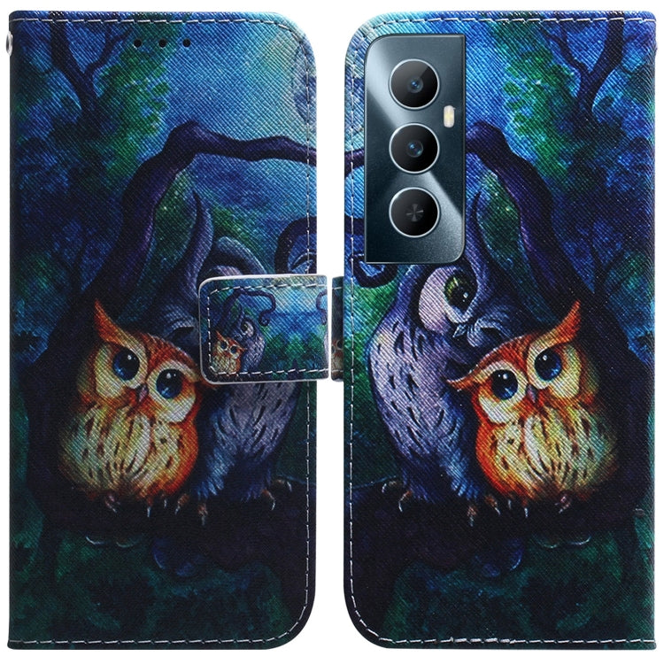 Custodia per cellulare in pelle flip con disegno colorato, For Realme C65 4G